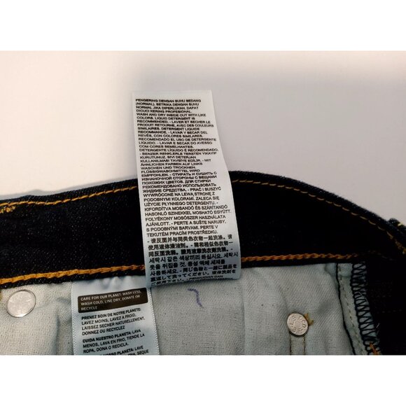 Levis Mens 519 Extreme Skinny Jeans Stretch Dark Wash W38 L29 - Picture 10 of 11